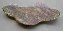 irregular bowl with feet, 8" long, 